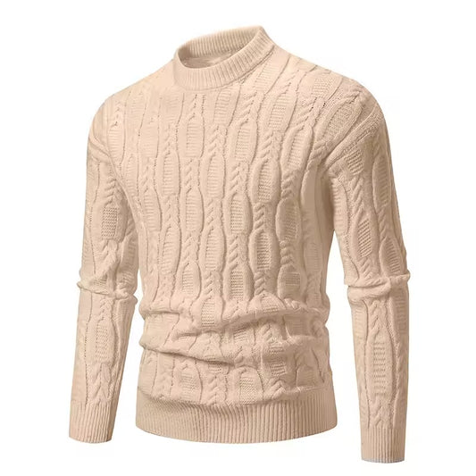 Cable-knit winter sweaters in stylish colors